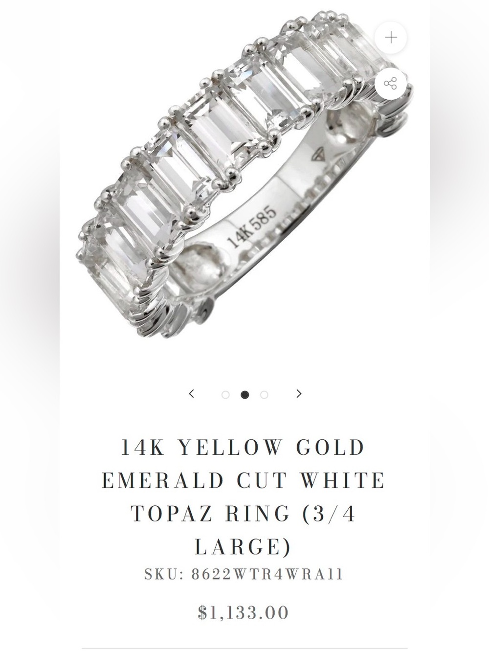Ring Concierge 14K White Gold Emerald-Cut Ring - Picture 10 of 12